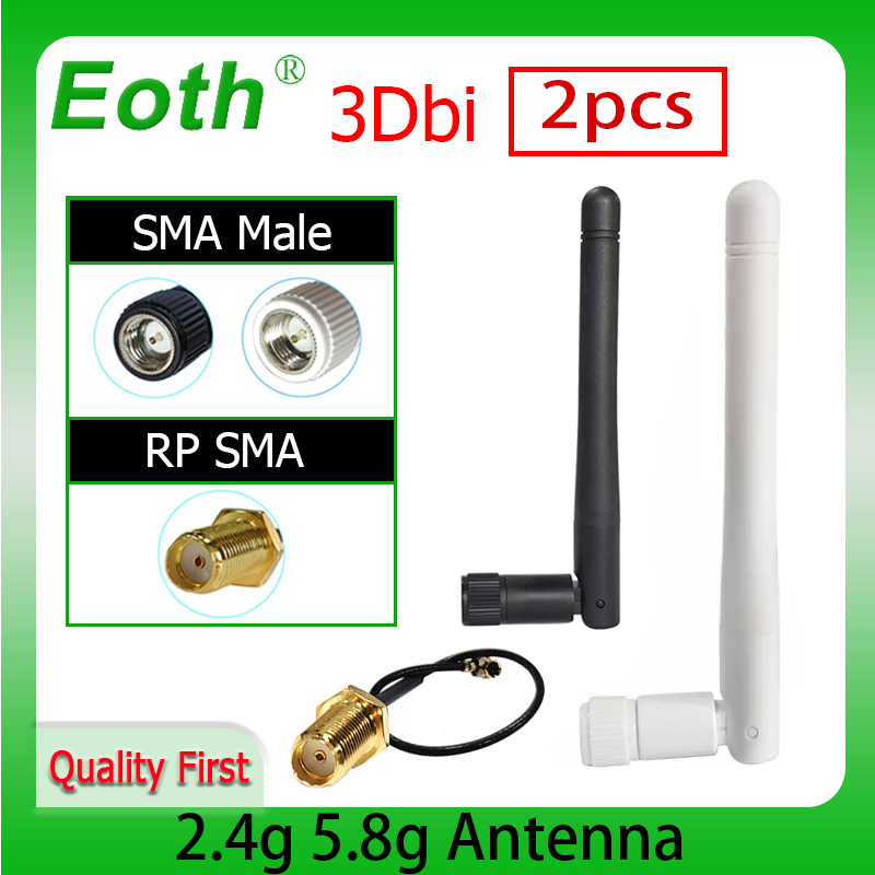 Eoth 2pcs 2.4g 5.8g wifi ׳  Antena 2.4GHz 5...